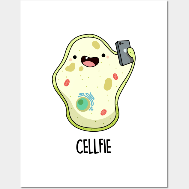 Cellfie Funny Biology Pun Wall Art by punnybone